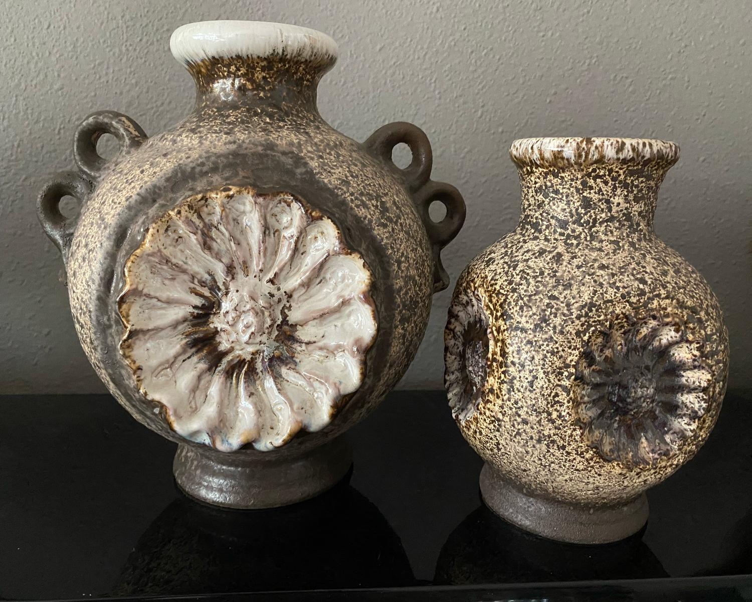 German Mid-Century Set of Dümler & Breiden Pottery Vases For Sale