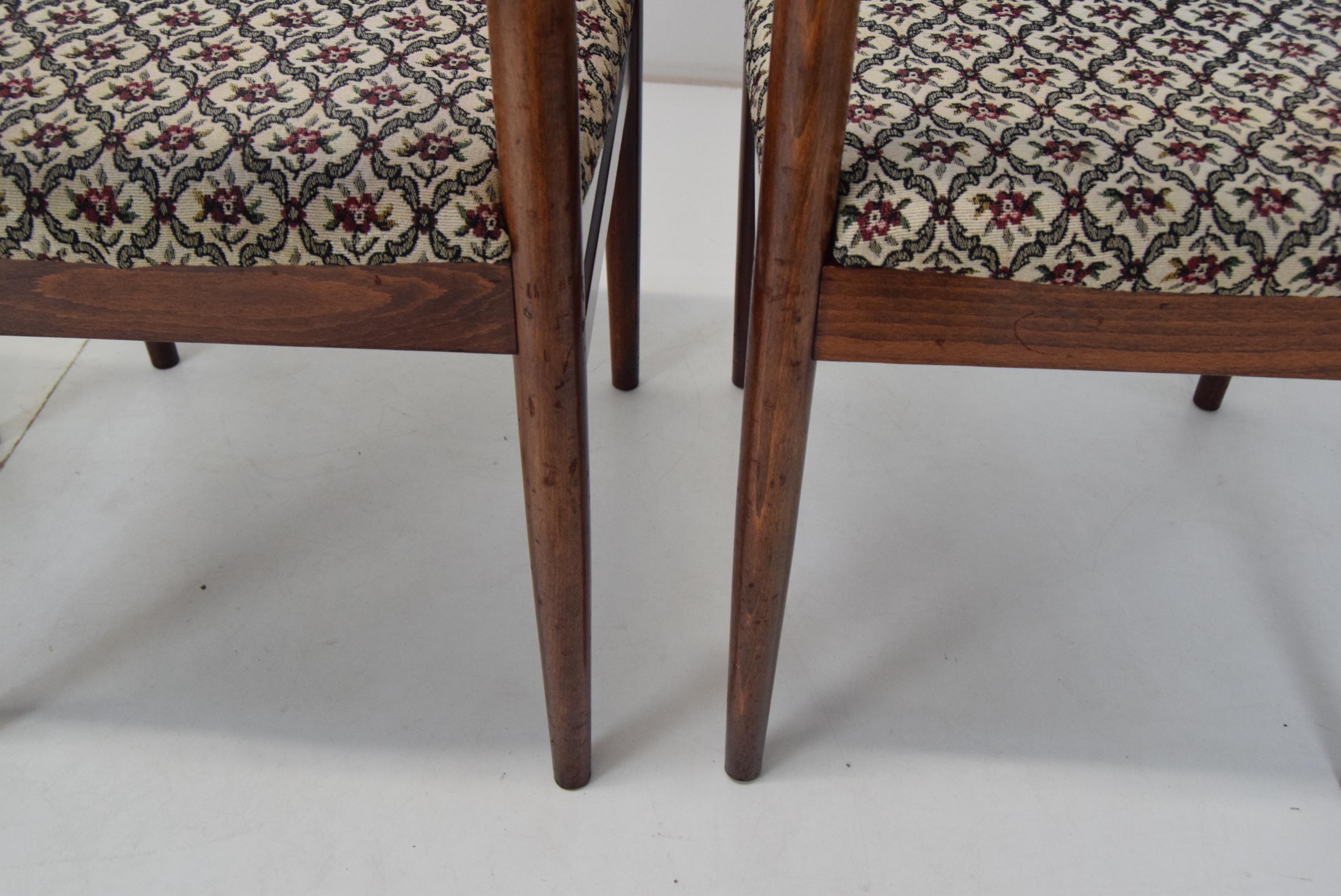 Mid-Century Set of Four Chairs/TON, 1970's For Sale 2