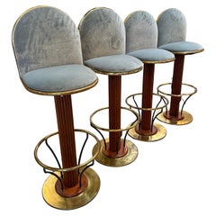 Mid-Century Set of Four Italian Stools. Italy 1960