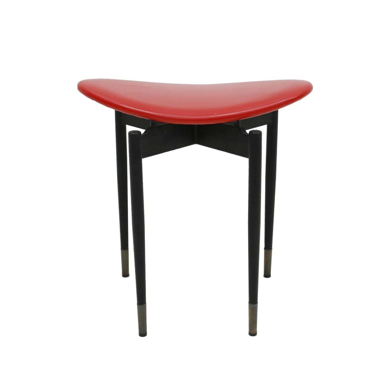 Acier Ensemble de quatre tabouretsLutrario conçu par Carlo Mollino, Italie, 1959 en vente