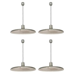 Juego de cuatro lámparas de araña de metal de mediados de siglo de Estiluz, Barcelona, 1970