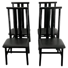 Mid-Century Set of four Zea dining chairs by Annig Sarian for T70. Italy 1980s