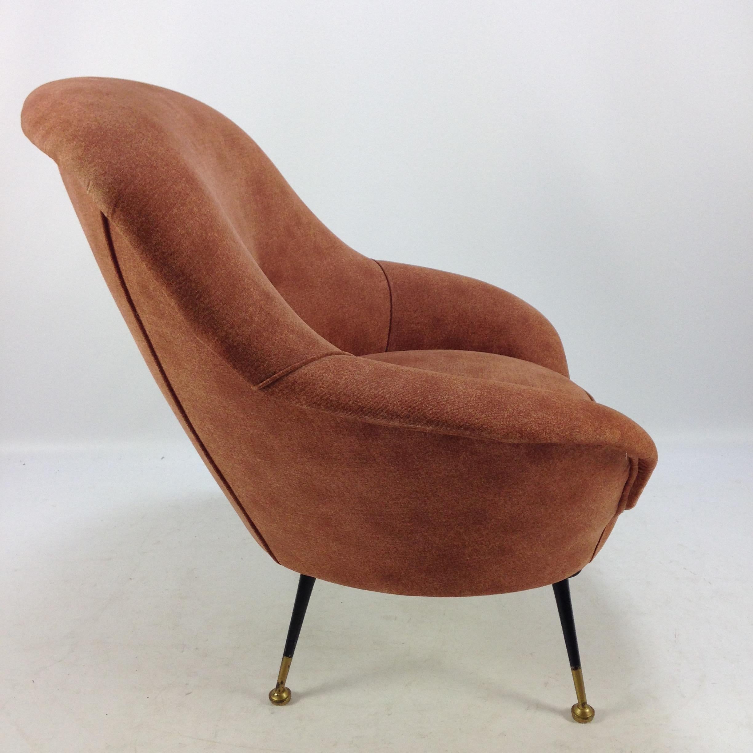 Italienische Sessel aus der Jahrhundertmitte, 1950er Jahre (Stahl) im Angebot