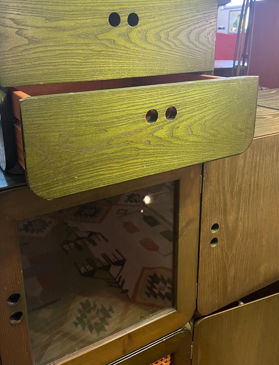 Set di cubi modulari in legno del 1960 di Derk Jan de Vries, metà del secolo scorso in vendita 2