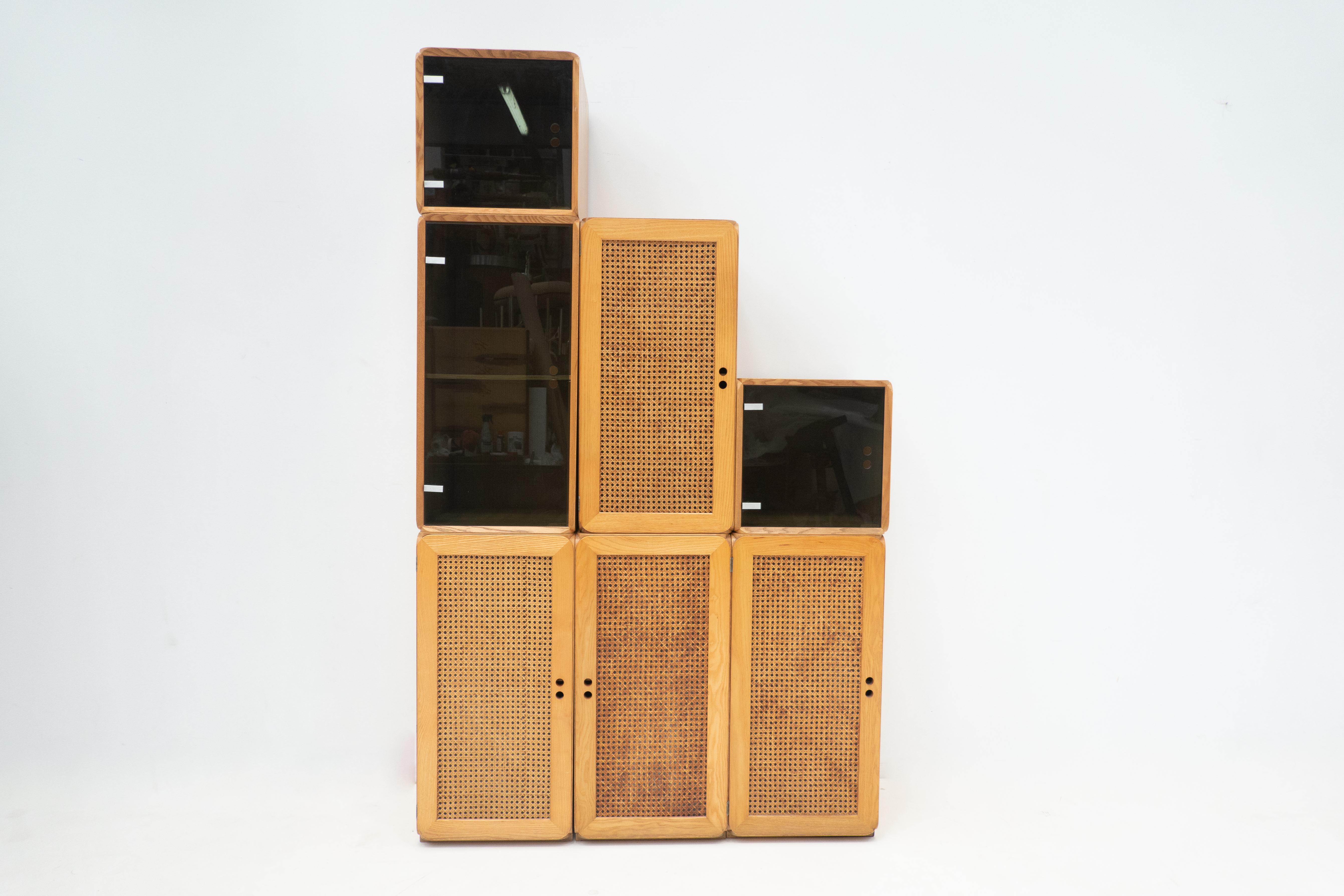 Mid-Century Set of Modular Wooden Cubes by Derk Jan de Vries, Italy, 1960s 4