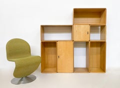 Midcentury Set of Modular Wooden Cubes by Derk Jan De Vries, Italy, 1960s