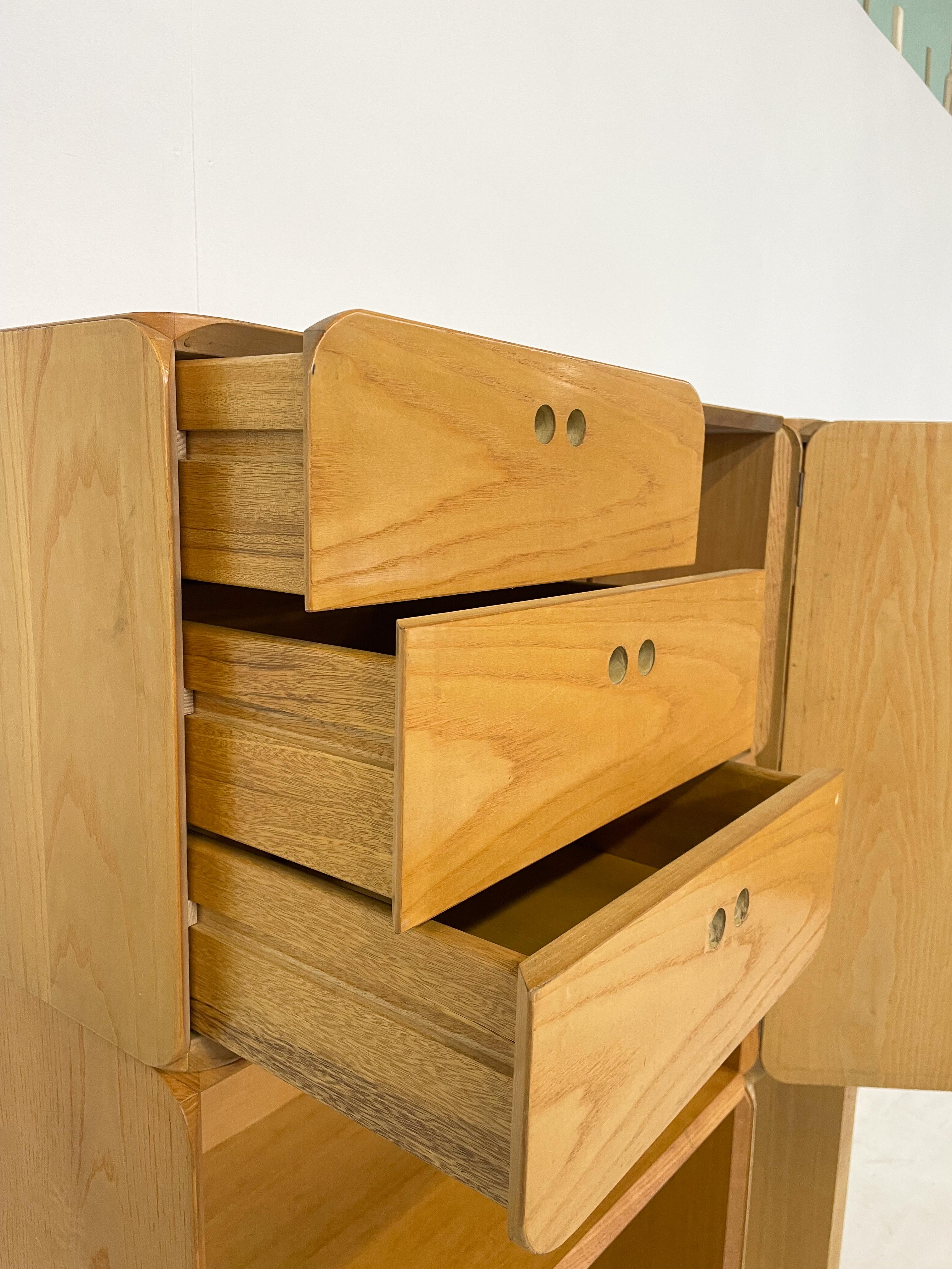 modular wooden storage cubes