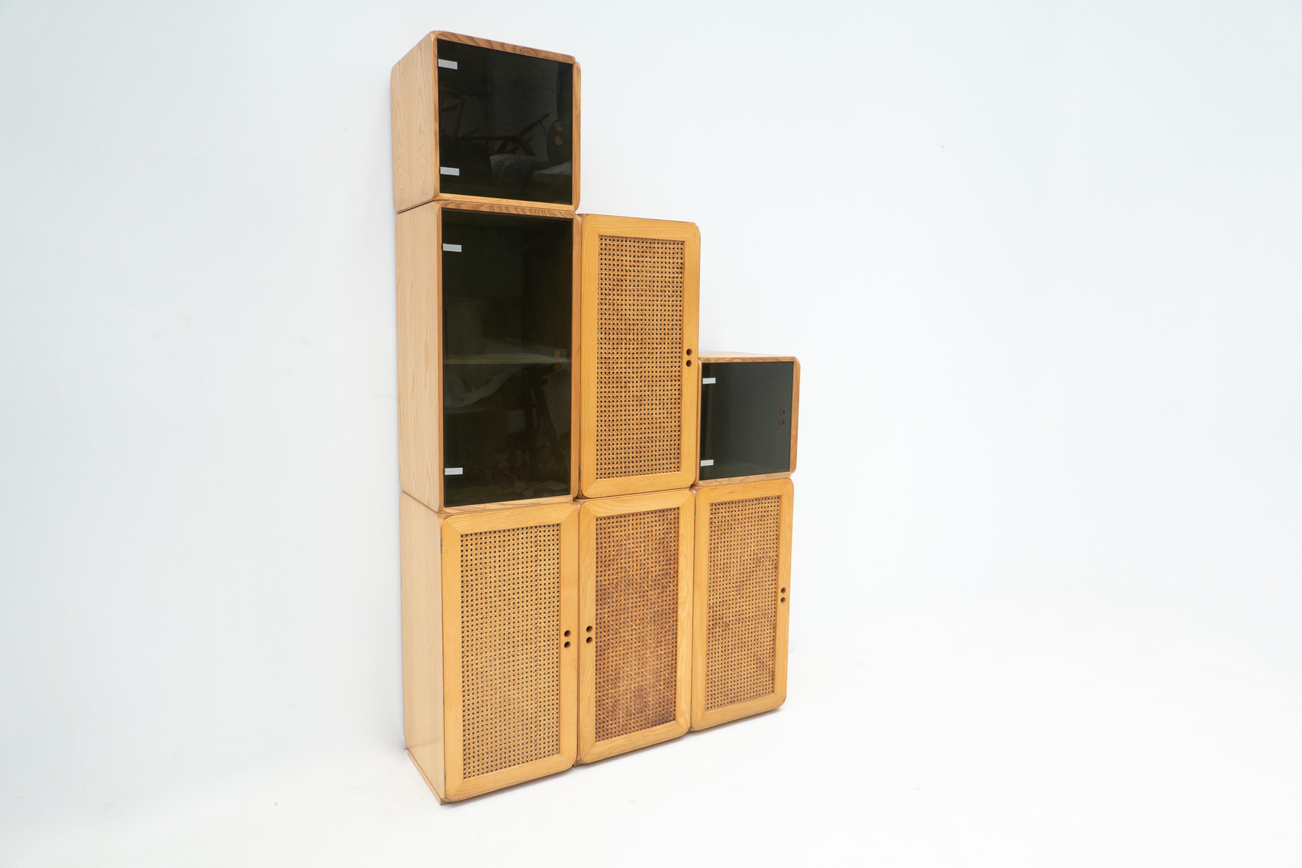 Mid-Century Set of Modular Wooden Cubes by Derk Jan de Vries, Italy, 1960s 3