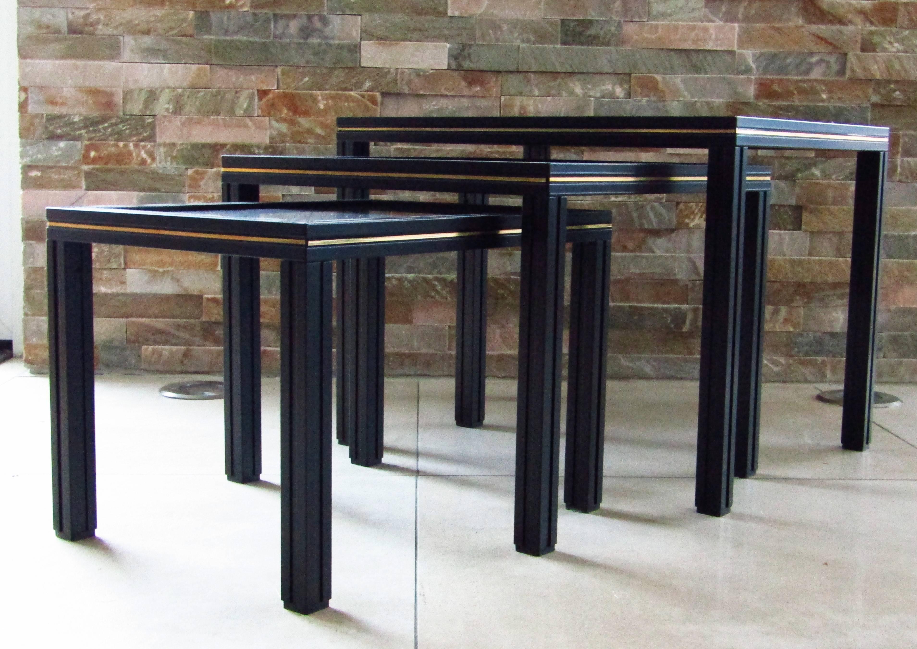 Late 20th Century Midcentury Set of Nesting Tables by Pierre Vandel