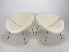 Mid-Century Set of Orange Slice Chairs by Pierre Paulin for Artifort, 1960s