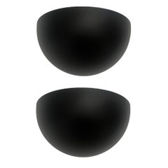 Juego de seis apliques de metal negro de mediados de siglo by Estiluz, Barcelona, 1970s