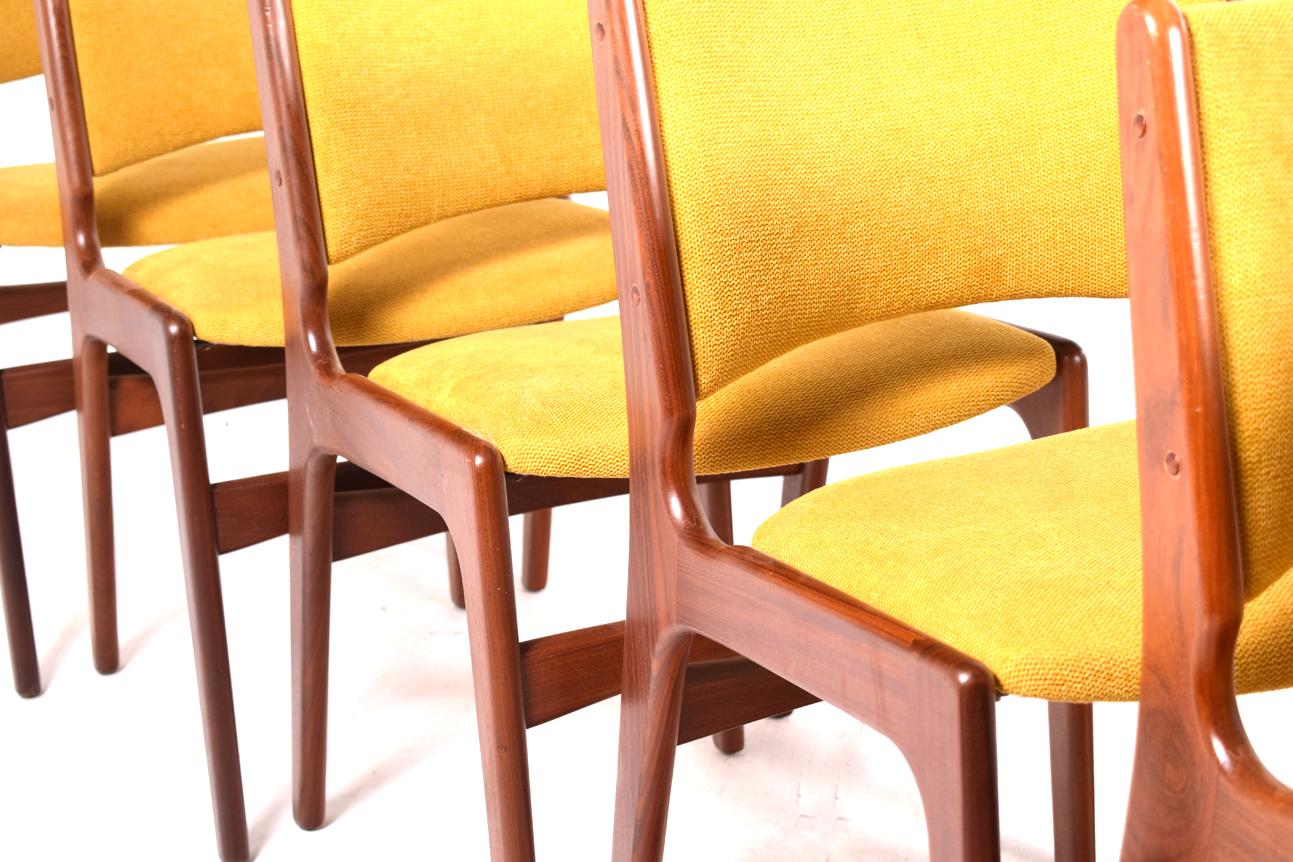 Midcentury Set of Six Teak Dining Chairs, Denmark 1