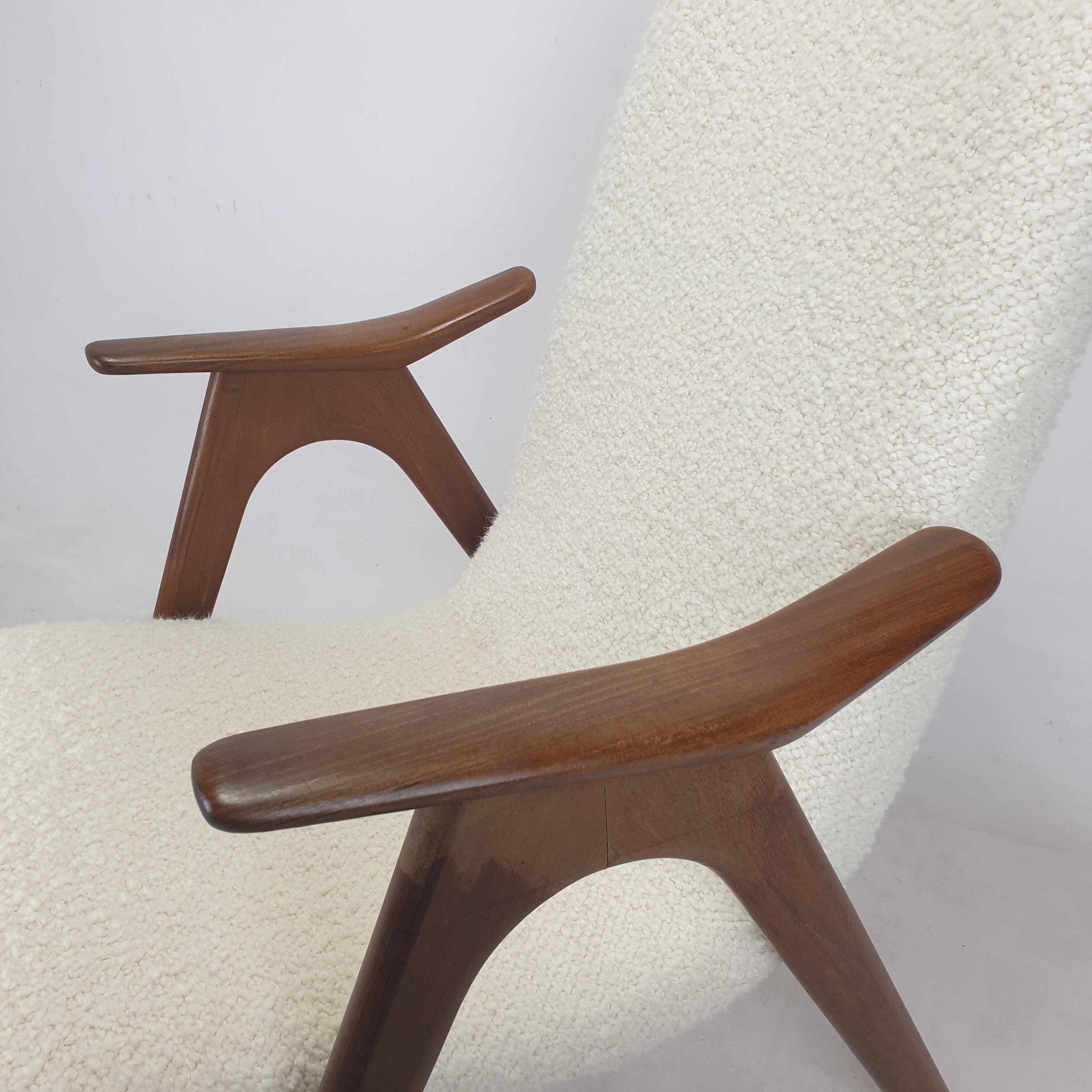 Mid Century Set of Teak Wébé Armchairs by Louis van Teeffelen, 1960's For Sale 3