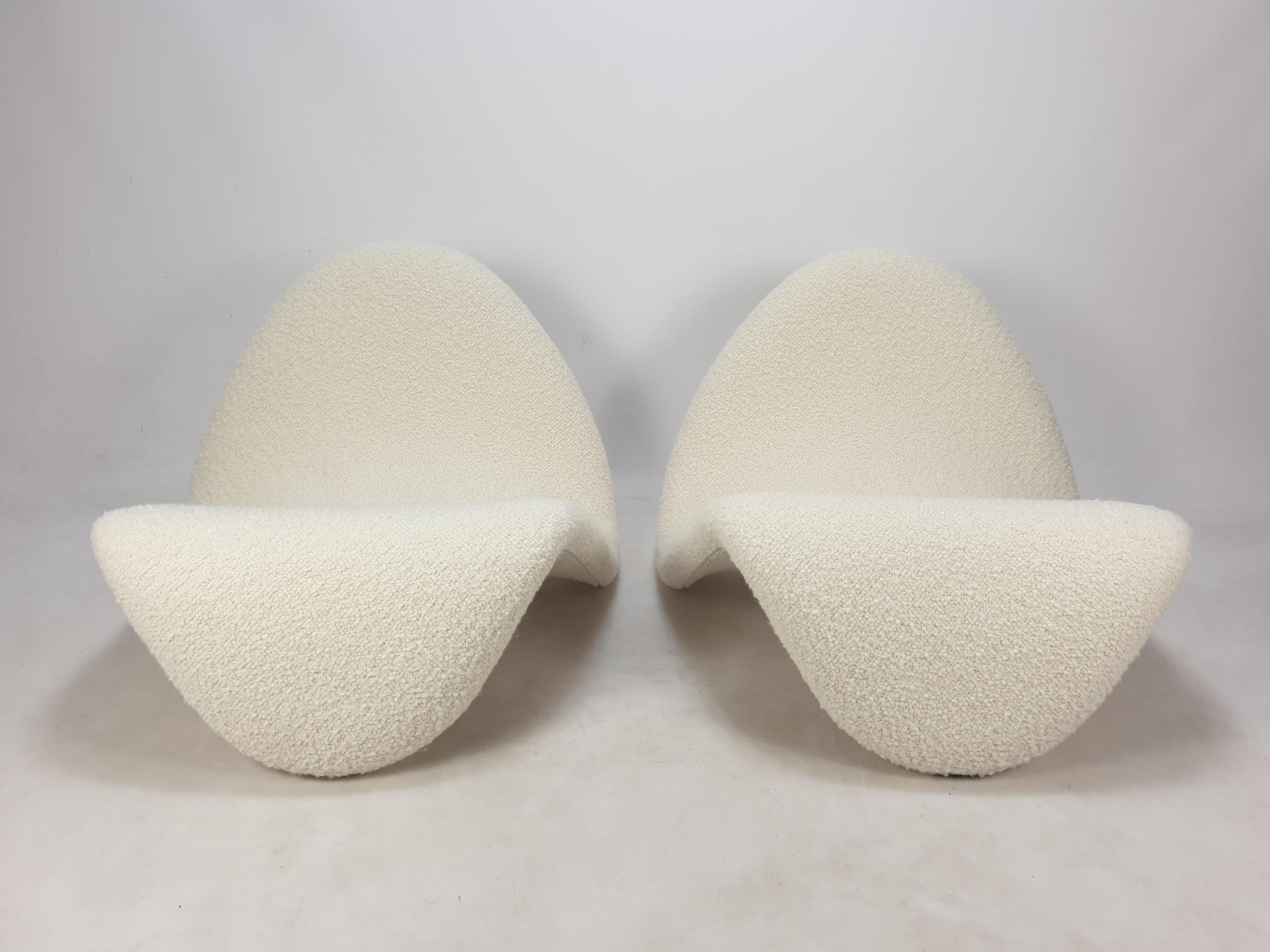 Set amazing and very comfortable Tongue chairs, designed by the French designer Pierre Paulin in the 60s and produced by Artifort. 

The chairs are completely restored by a French Pierre Paulin specialist. 

The foam is renewed and they are