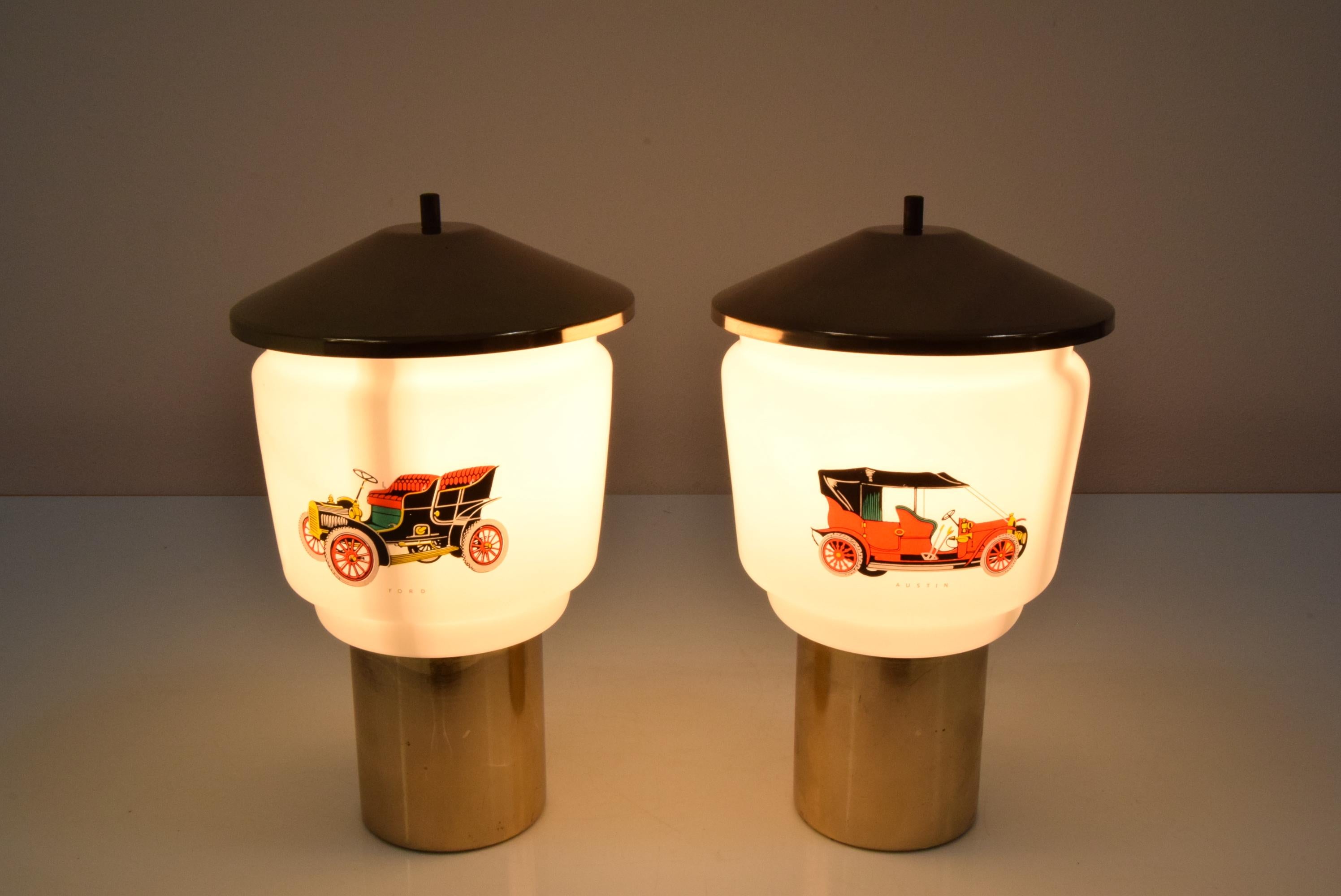 Mid-Century Set of Two Table Lamps, by Kamenicky Senov, 1970's For Sale 4