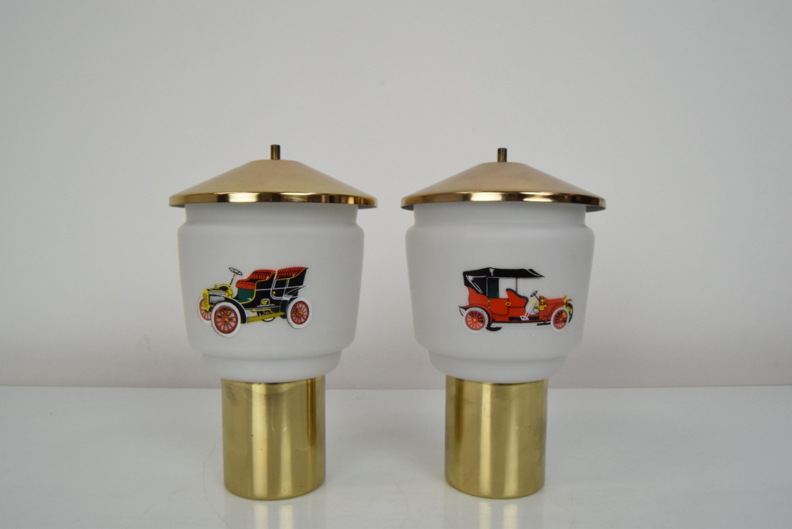 Mid-Century Modern Mid-Century Set of Two Table Lamps, by Kamenicky Senov, 1970's For Sale