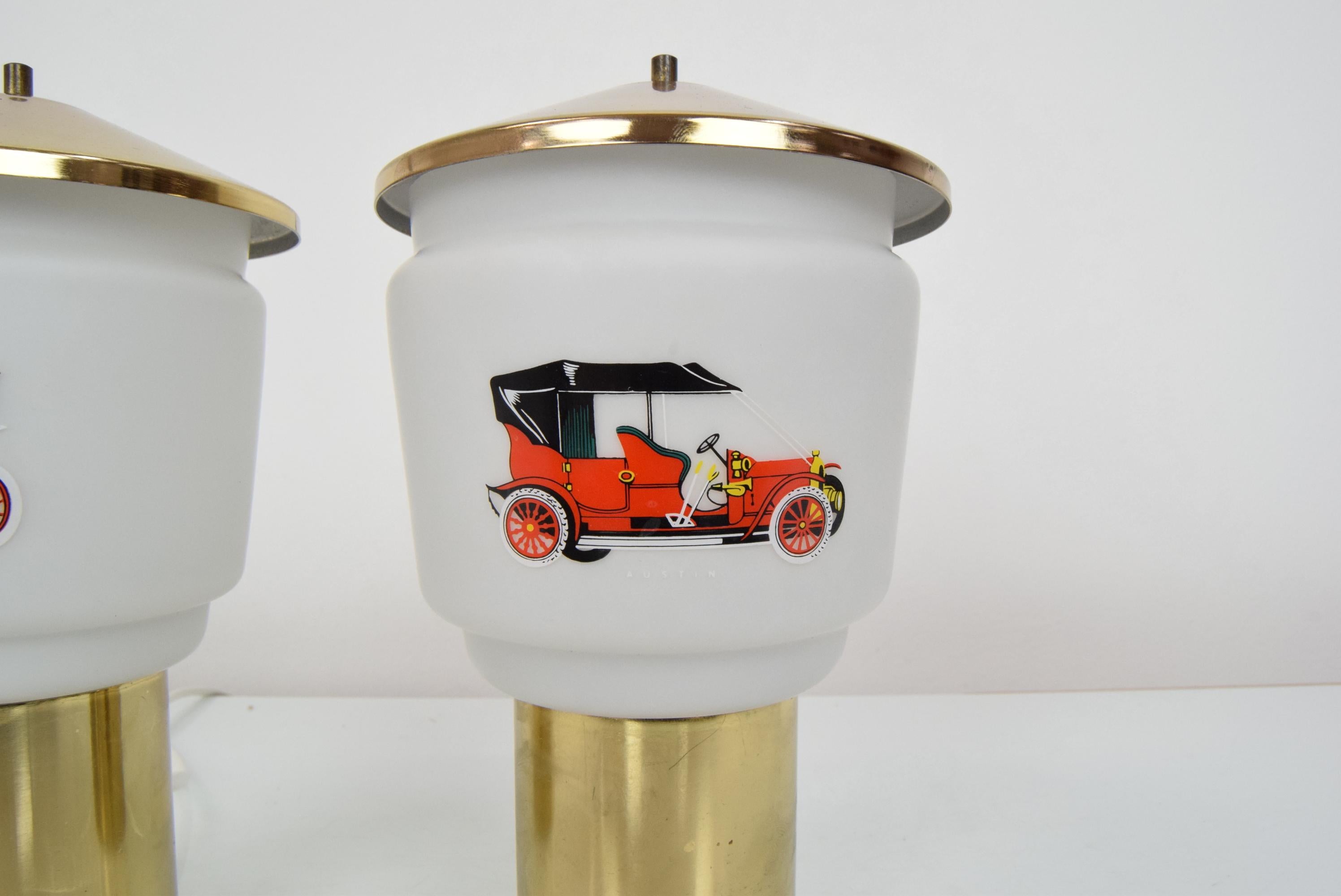 Mid-Century Set of Two Table Lamps, by Kamenicky Senov, 1970's In Good Condition For Sale In Praha, CZ
