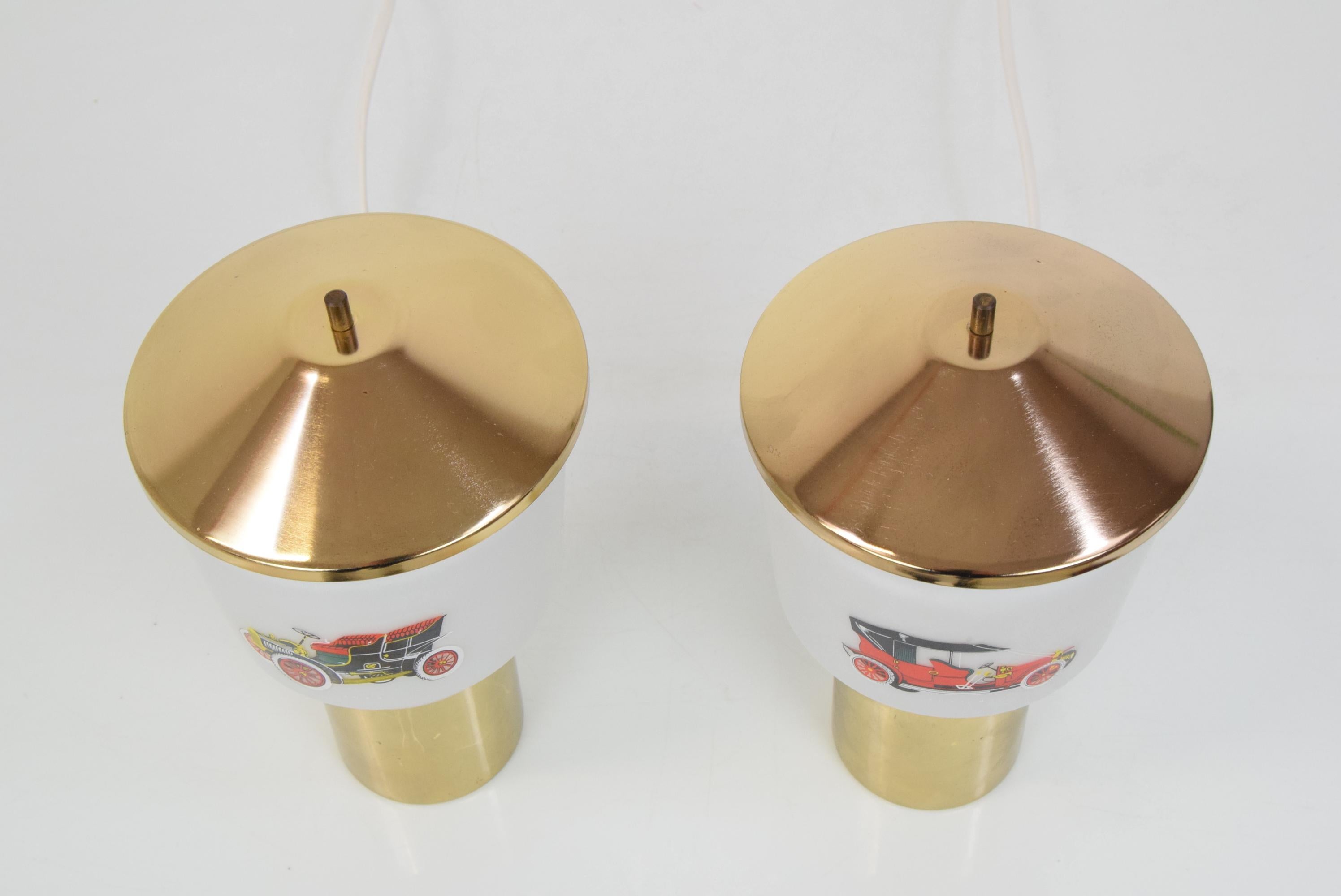 Late 20th Century Mid-Century Set of Two Table Lamps, by Kamenicky Senov, 1970's For Sale