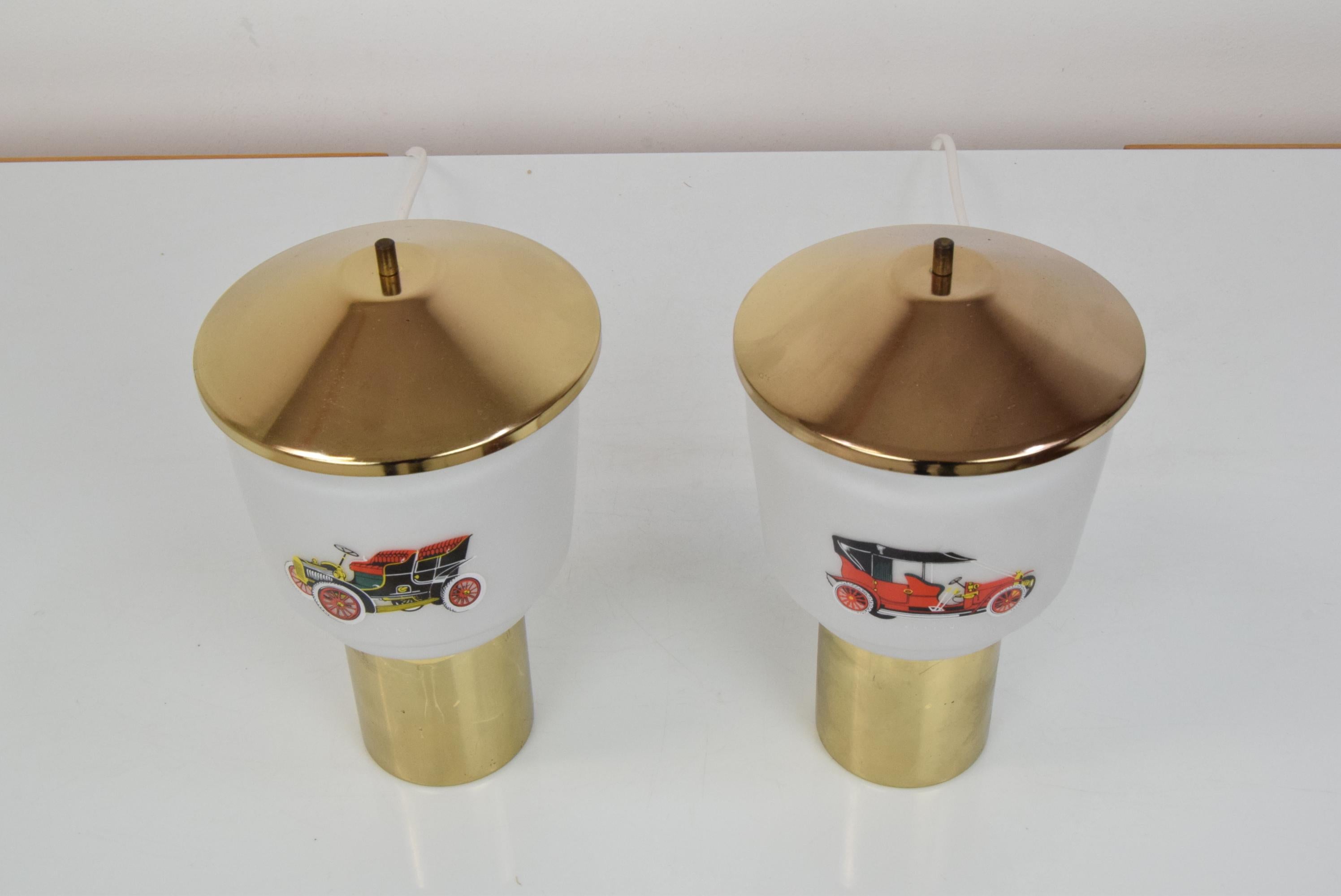 Mid-Century Set of Two Table Lamps, by Kamenicky Senov, 1970's For Sale 1