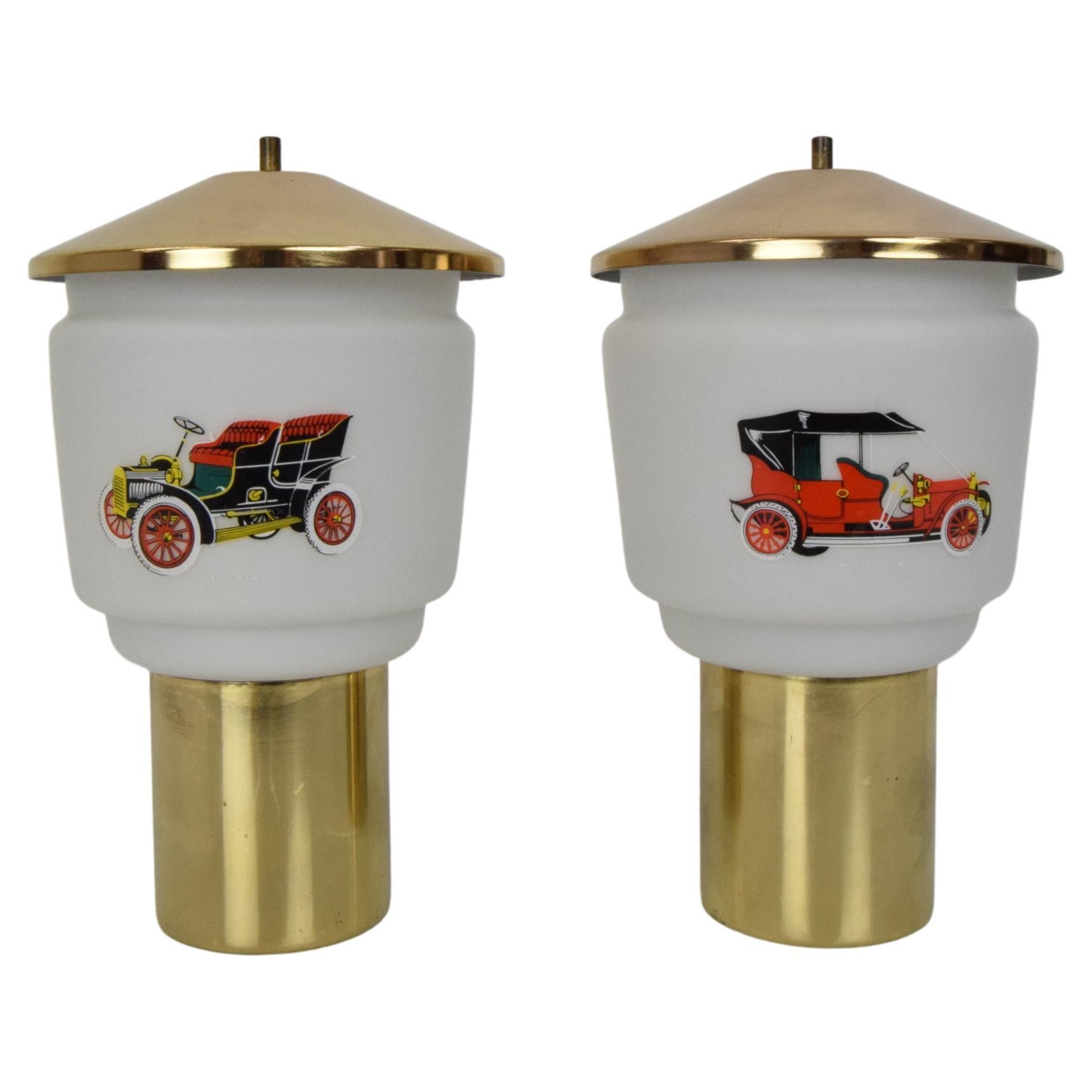 Mid-Century Set of Two Table Lamps, by Kamenicky Senov, 1970's