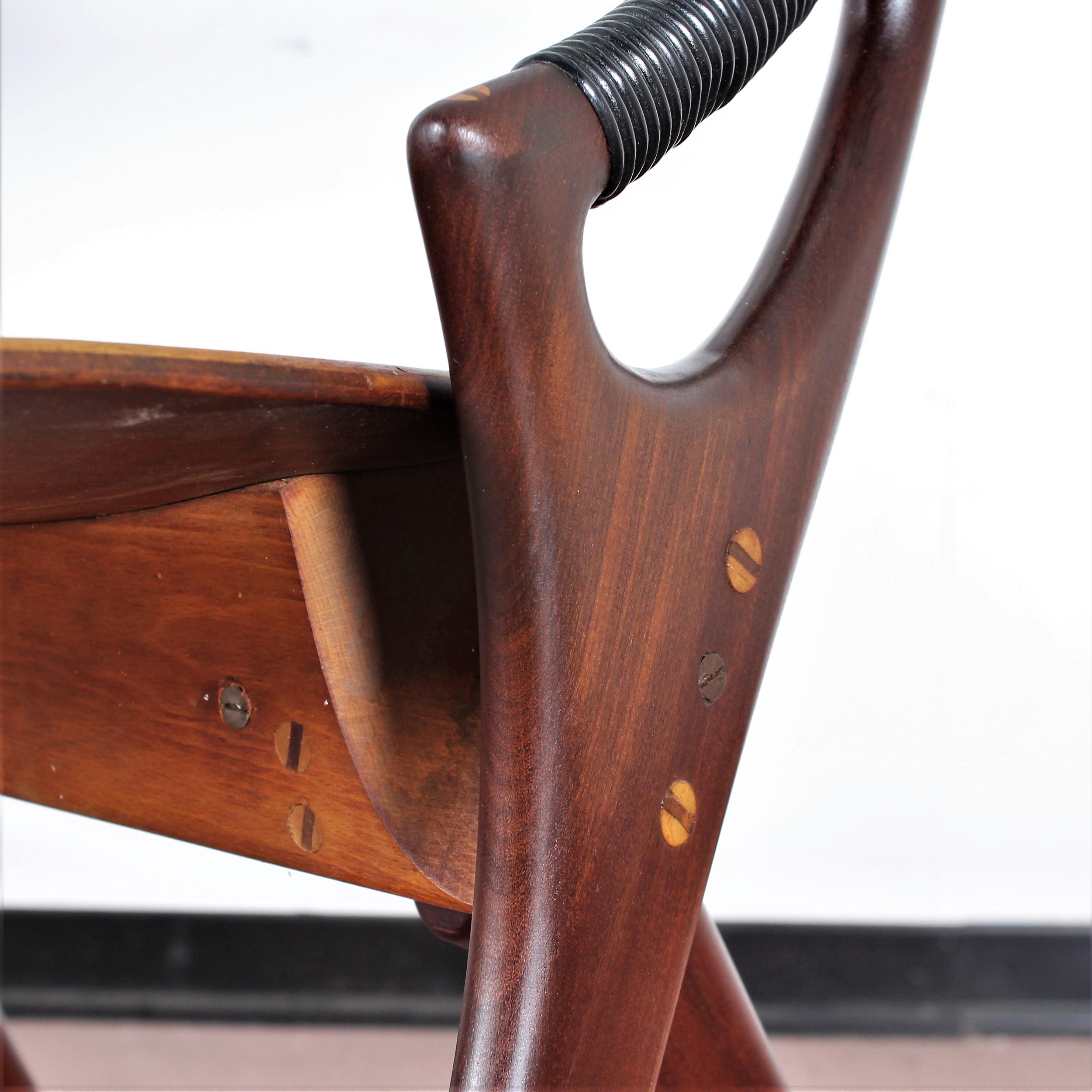 Midcentury, Set of Two Teak Danish Chair by Hovmand-Olsen for M.K., Denmark 50's 4