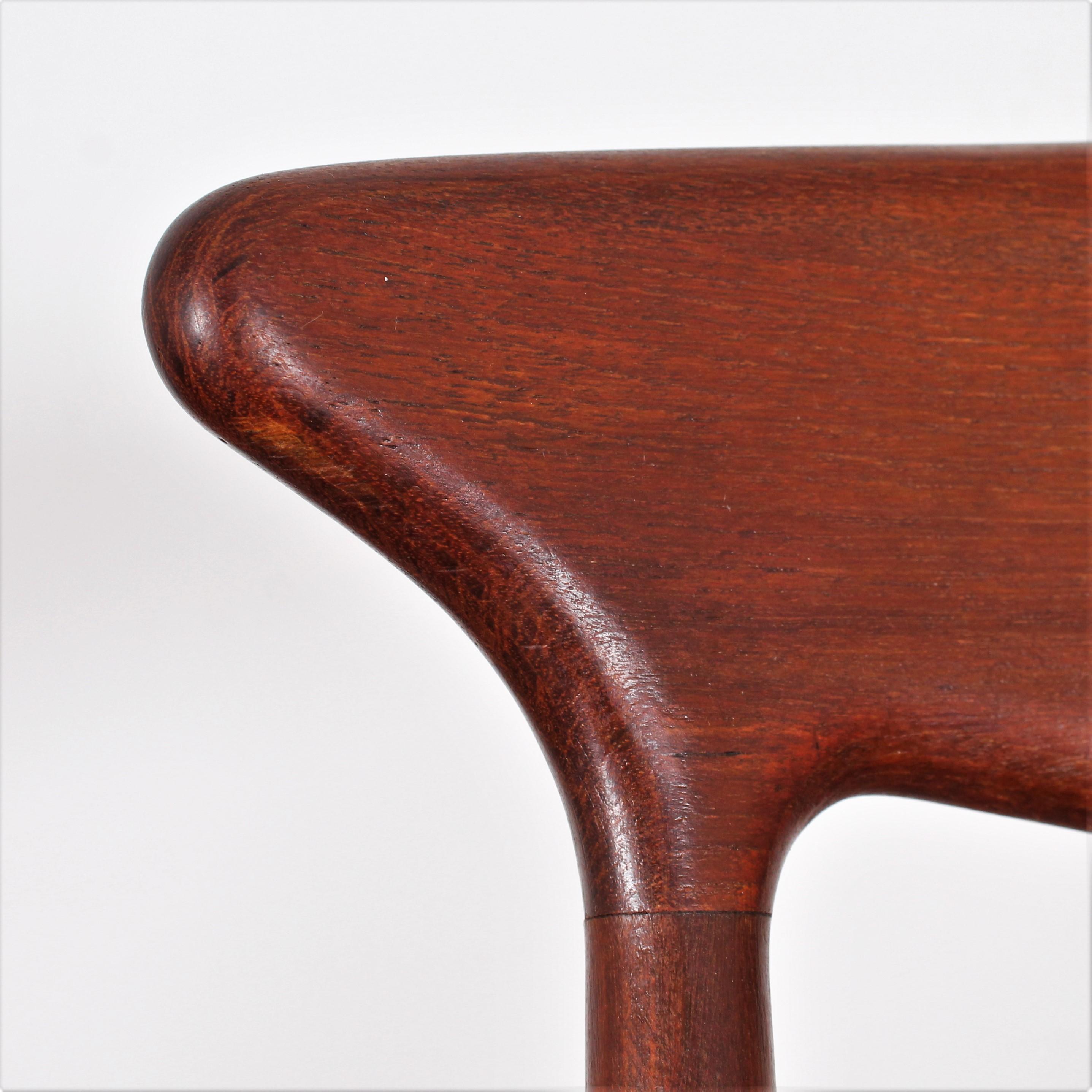 Midcentury, Set of Two Teak Danish Chair by Hovmand-Olsen for M.K., Denmark 50's 5