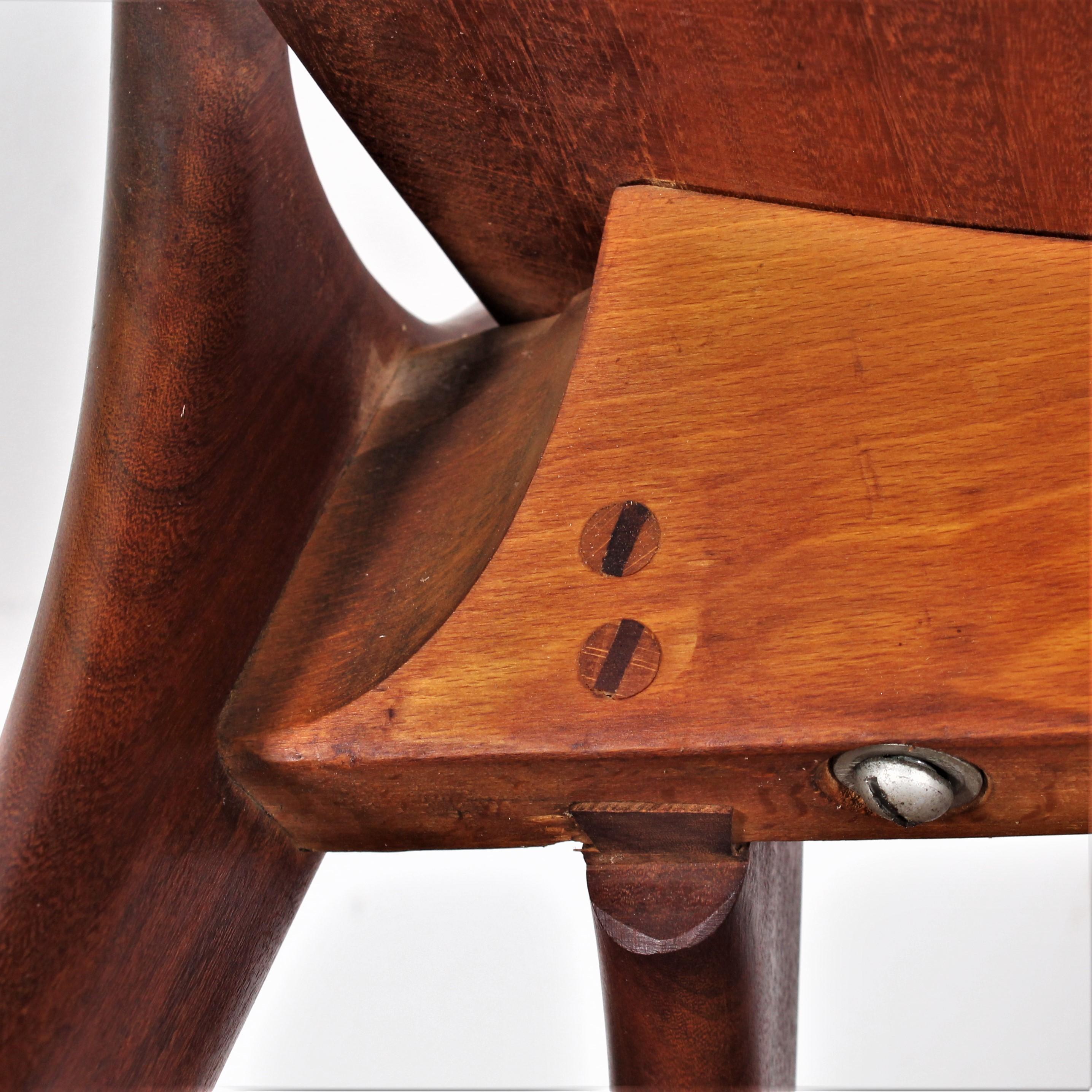 Midcentury, Set of Two Teak Danish Chair by Hovmand-Olsen for M.K., Denmark 50's 7