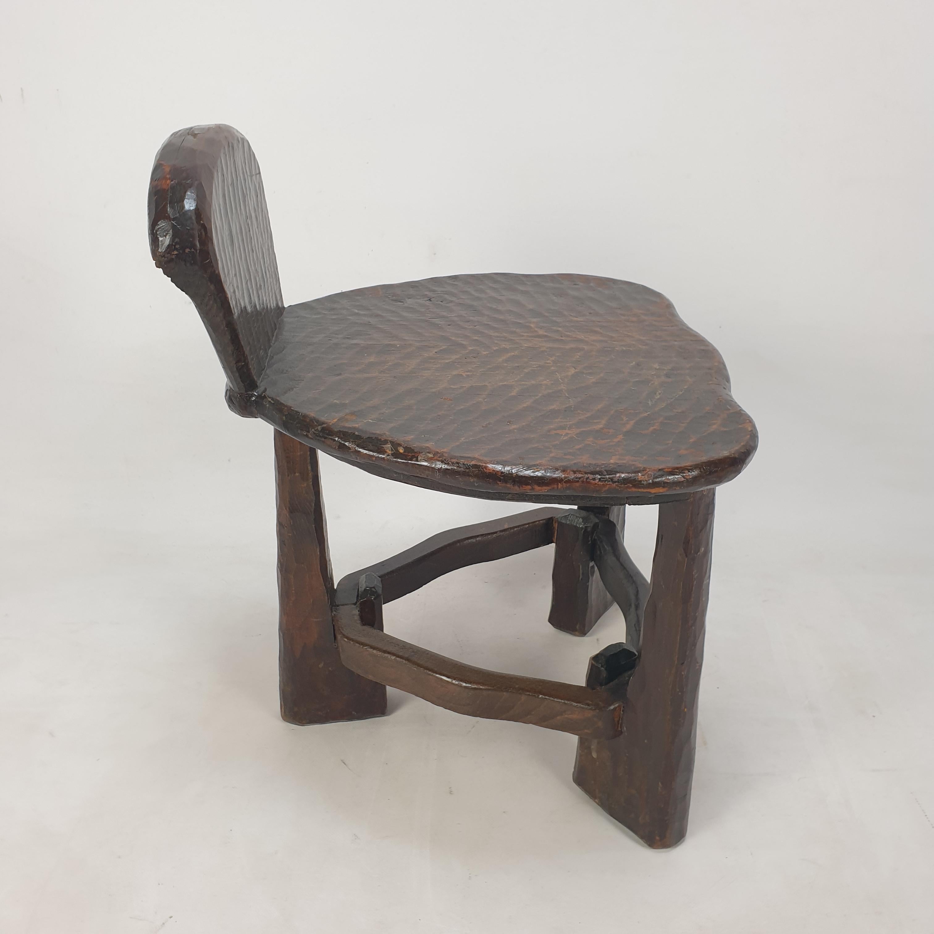 Mid Century Set of Wooden Chair and Table, 1950's For Sale 9