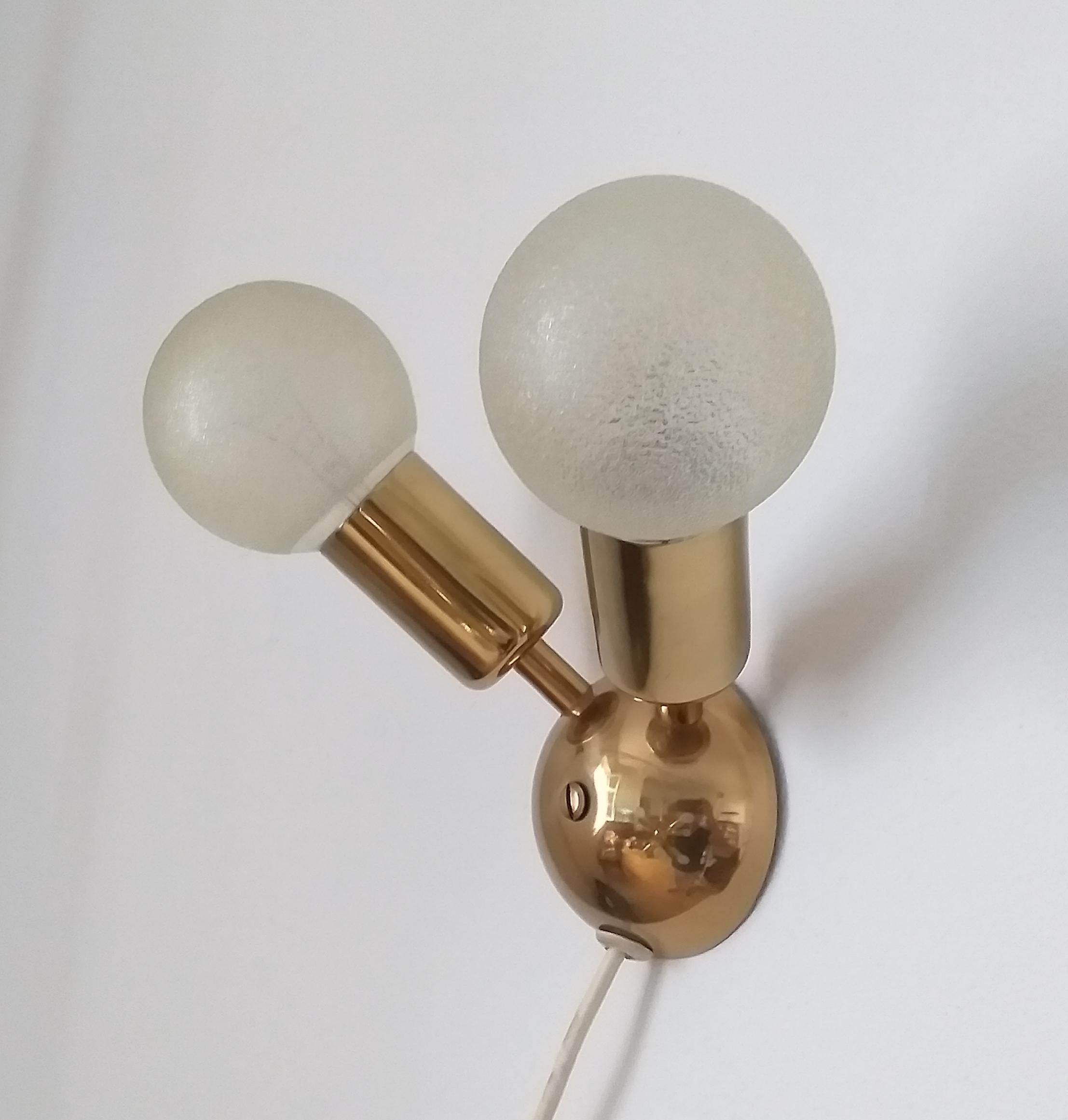 Midcentury Set Sputnik, Wall Lamp and Chandelier, Drupol, 1960s For Sale 8