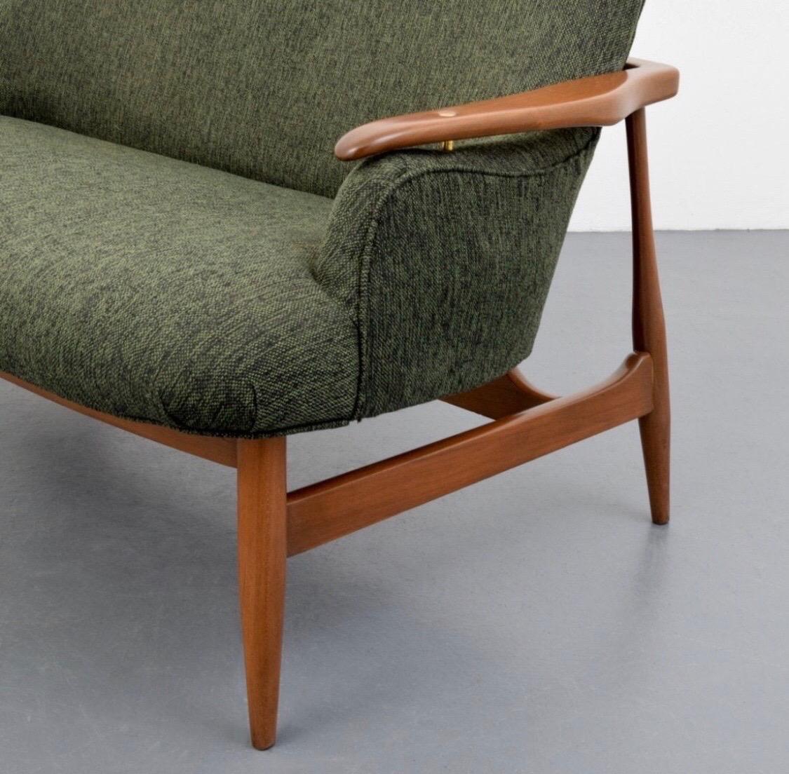 20th Century Midcentury Settee, possibly Finn Juhl /Niels Vodder For Sale