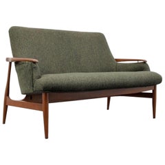 Midcentury Settee, possibly Finn Juhl /Niels Vodder