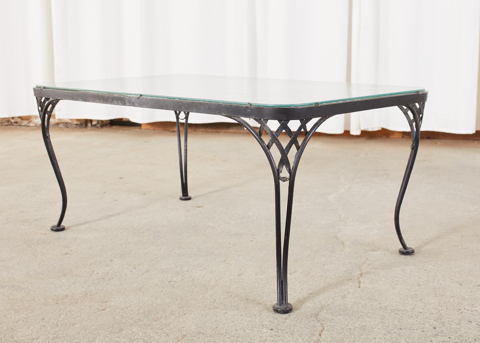 Mid-Century Seven Piece Salterini Style Iron Garden Patio Suite 3