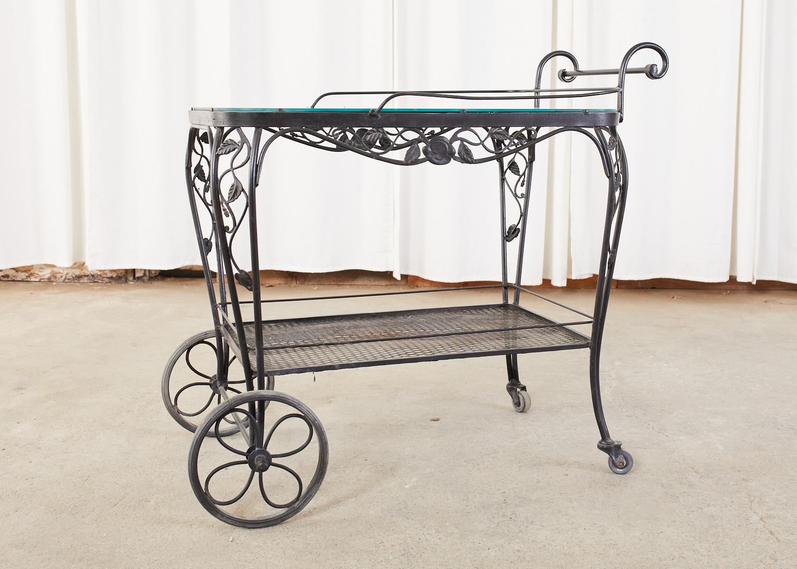 Mid-Century Seven Piece Salterini Style Iron Garden Patio Suite 11