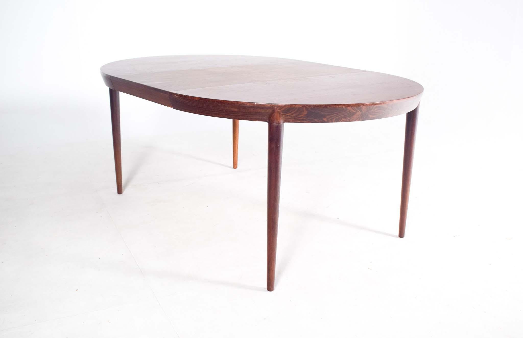 Bois de rose Table de salle à manger Mid Century Severin Hansen Jr, modèle 71, Haslev en vente