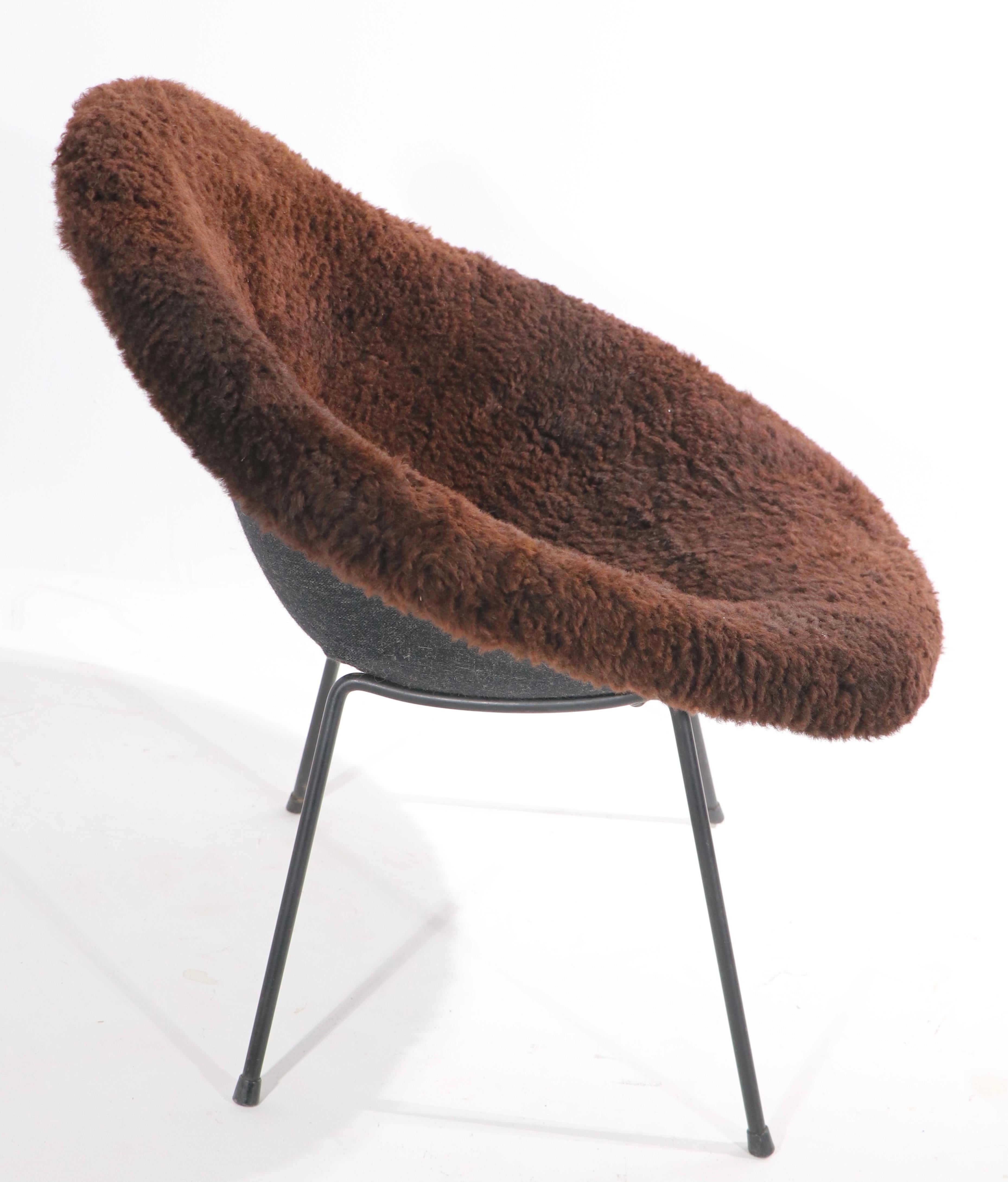 20th Century Mid Century Shag Bucket Chair by Asgeir Einarsson for Sindri