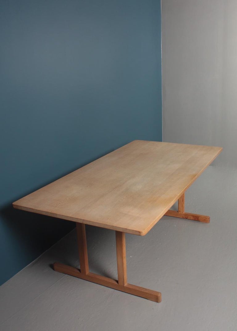 Midcentury Shaker Dining Table In Solid Oak By Borge Mogensen For