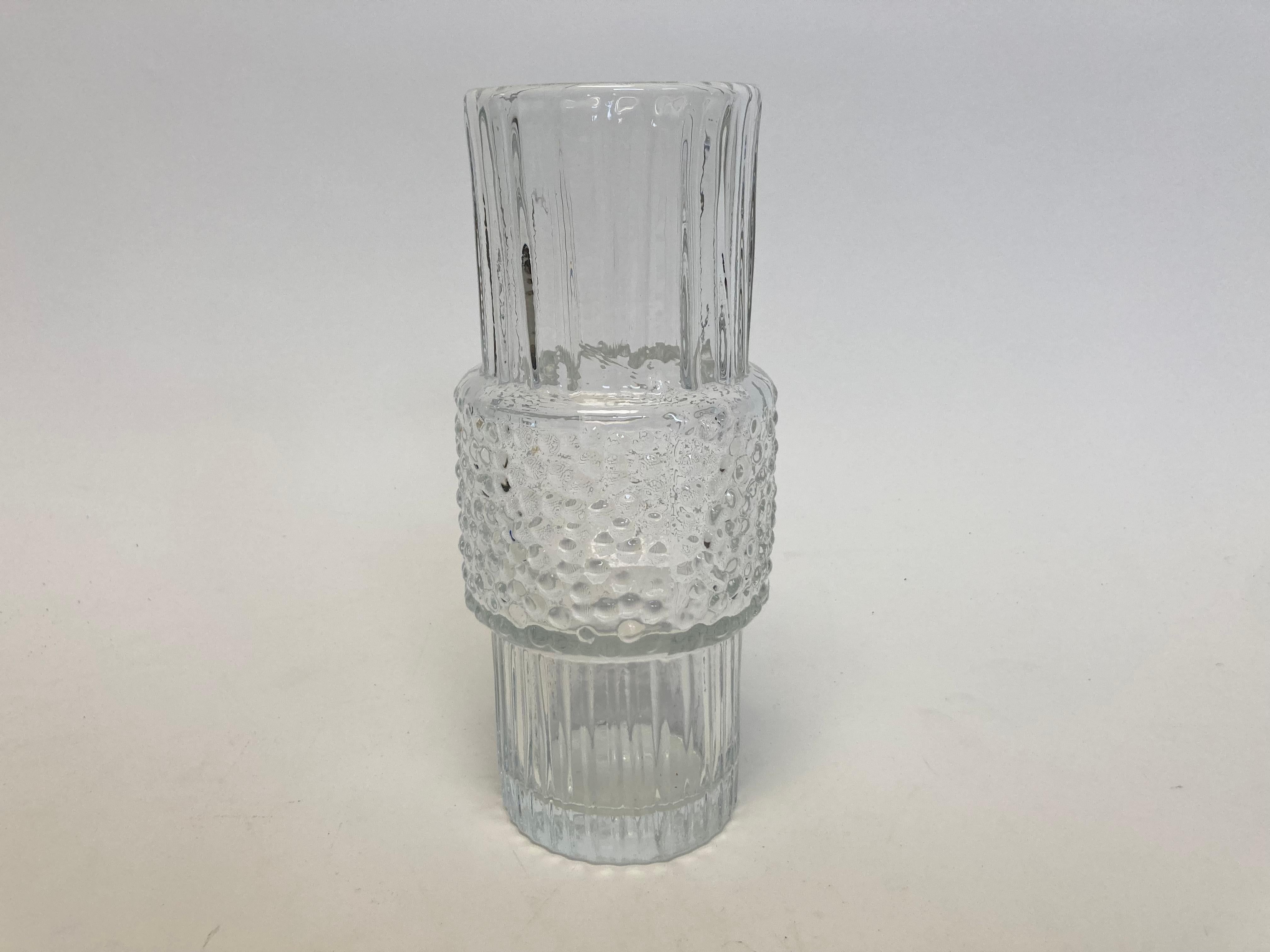 XX secolo Vaso a forma di ramo in vetro trasparente di metà secolo di Tapio Wirkkala in vendita