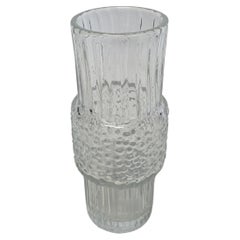 Mid Century Shaped Clear Glass Branch Vase After Tapio Wirkkala