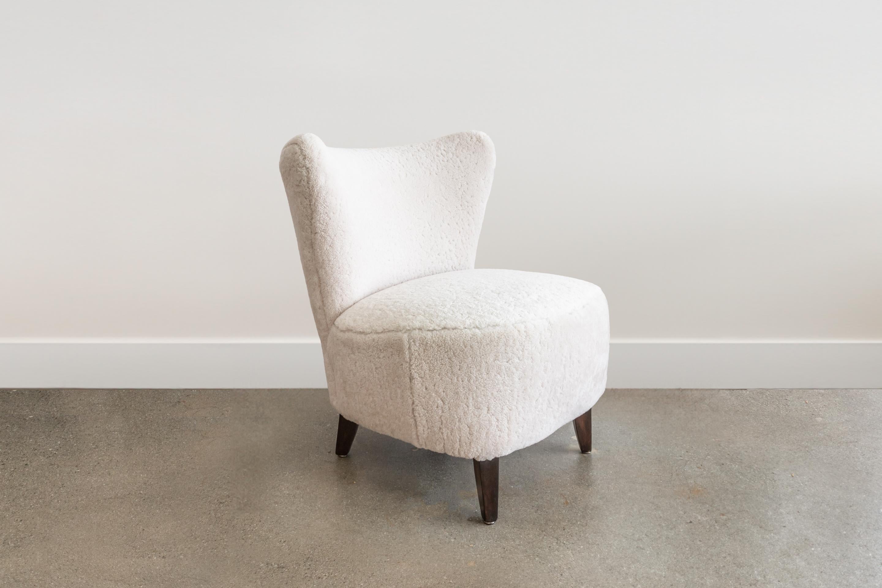 20th Century Mid Century Shearling Chairs  For Sale