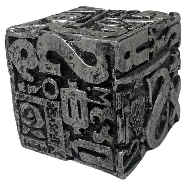 Mid-Century Sheldon Rose AlphaSculpt Typesetter Block Sculpture Bookend For Sale