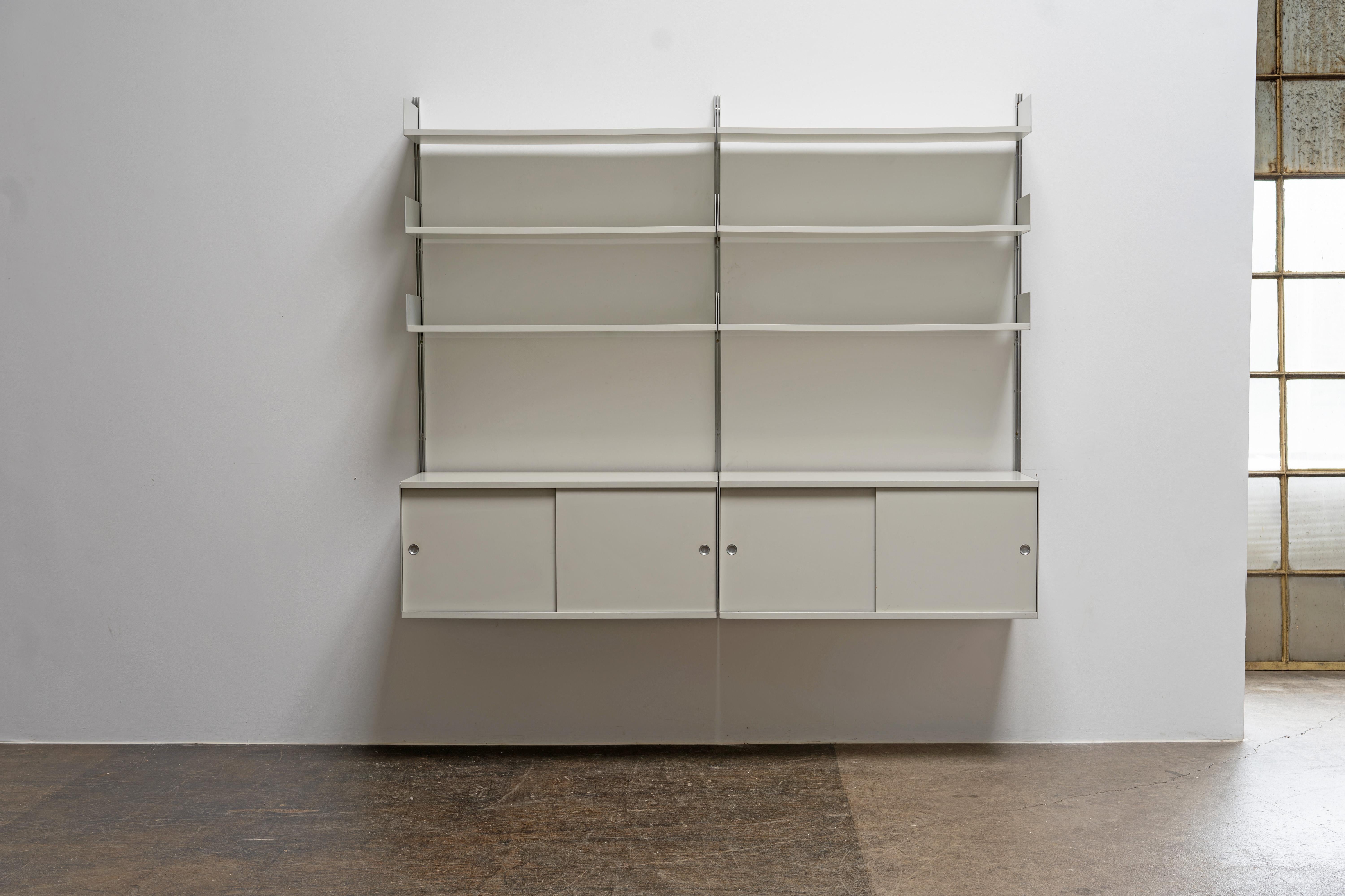 The modular shelving system 