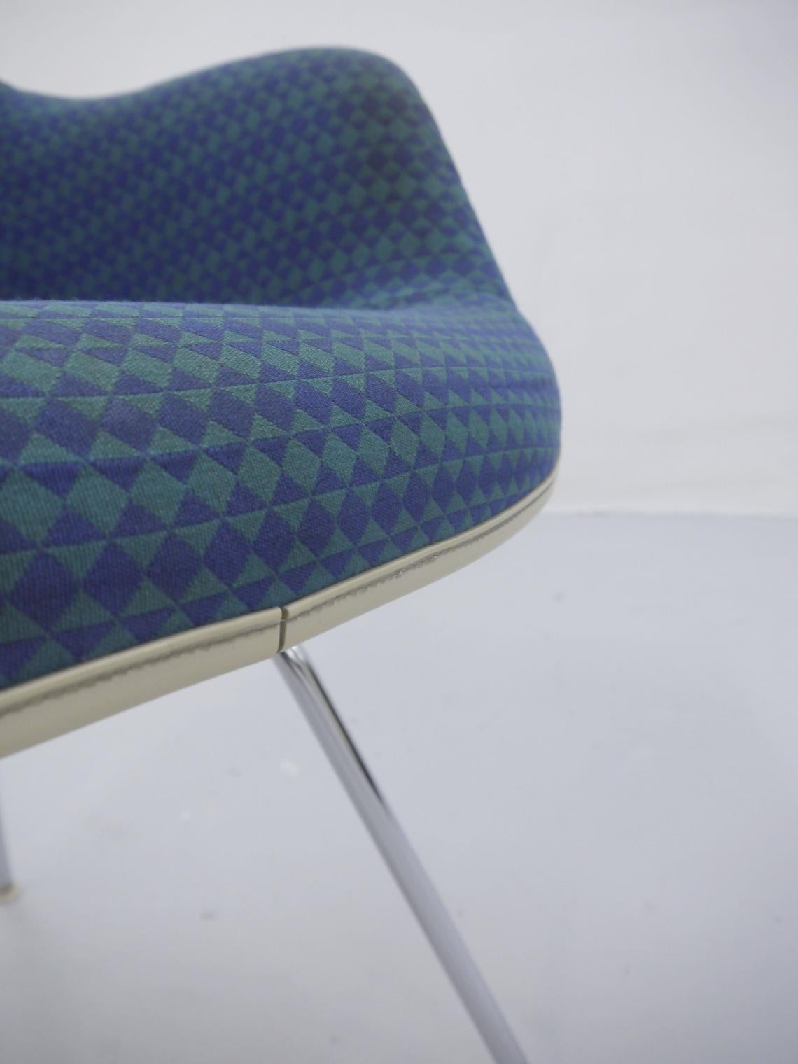 Midcentury Shell Chair, Charles Eames Herman Miller, Alexander Girard Fabric 1