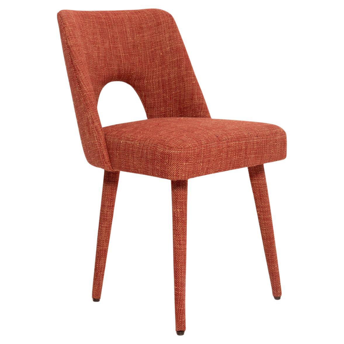 Mid-Century-Schalenstuhl mit burgunderfarbenem Angkor-Stoff von Pierre Frey, 1960er Jahre im Angebot