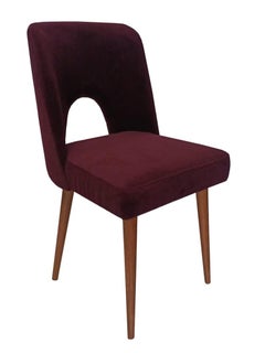 Mid Century Shell Chair, Purple Woollen Velvet Alexander, Dedar, Europe, 1960s