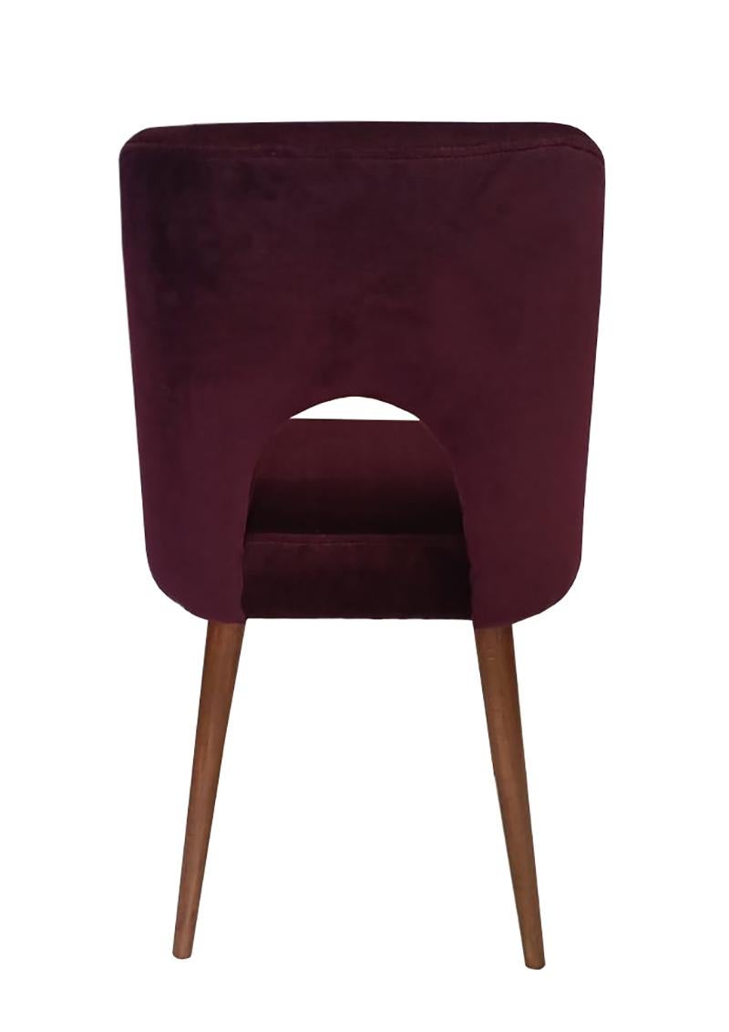 Mid Century Shell Chair, Lila Wollsamt Alexander, Dedar, Europa, 1960er Jahre (Handgefertigt) im Angebot