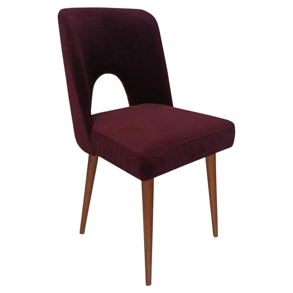 Mid Century Shell Chair, Purple Woollen Velvet Alexander, Dedar, Europe, 1960s