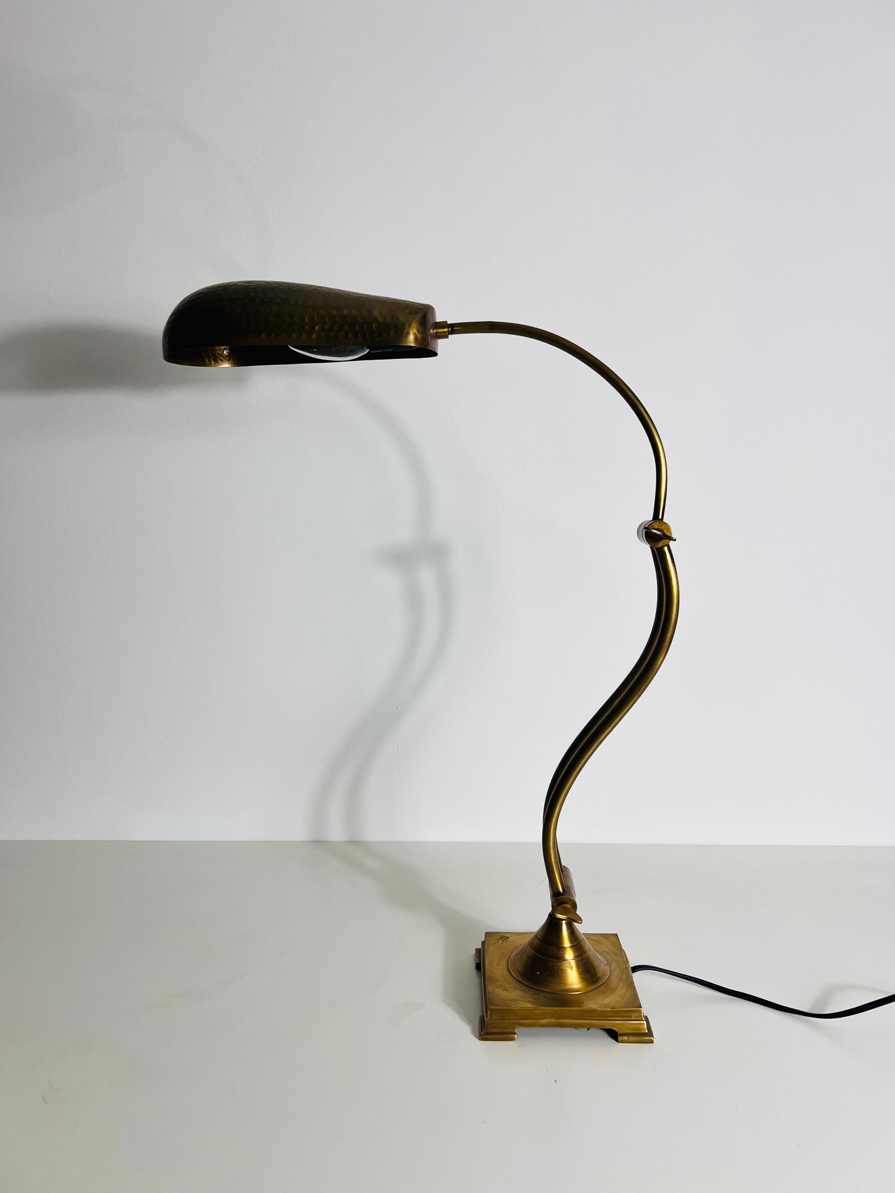 Mid-20th Century Mid-Century Shell Shaped Brass Table Lamp , 1960s, Germany For Sale