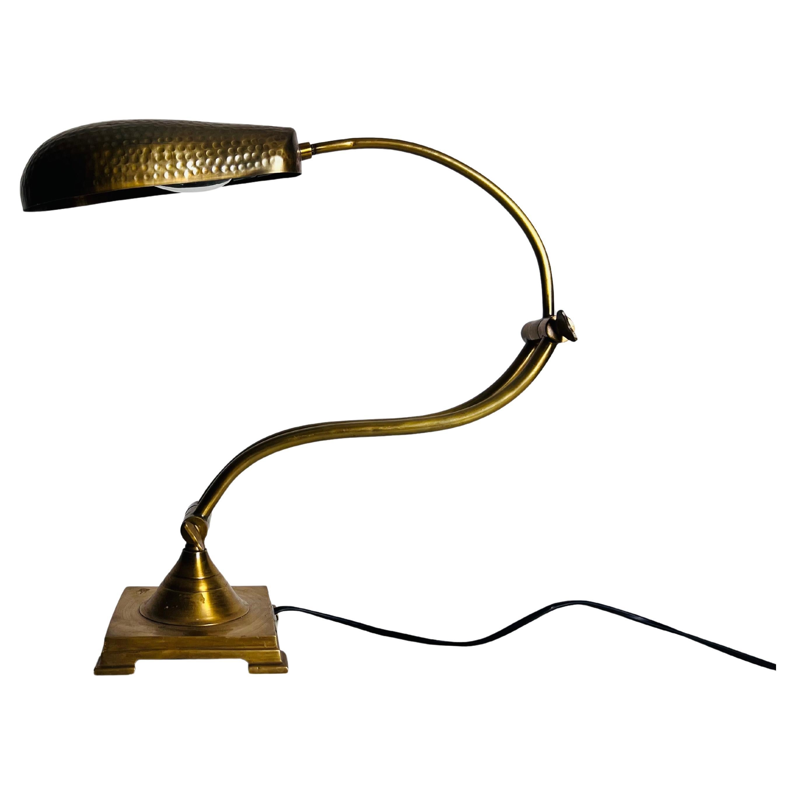 Mid-Century Shell Shaped Brass Table Lamp , 1960s, Germany For Sale