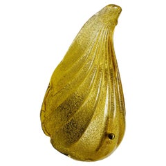 Muschelförmige Glas-Wandleuchte aus der Jahrhundertmitte, Italien, 1960er Jahre