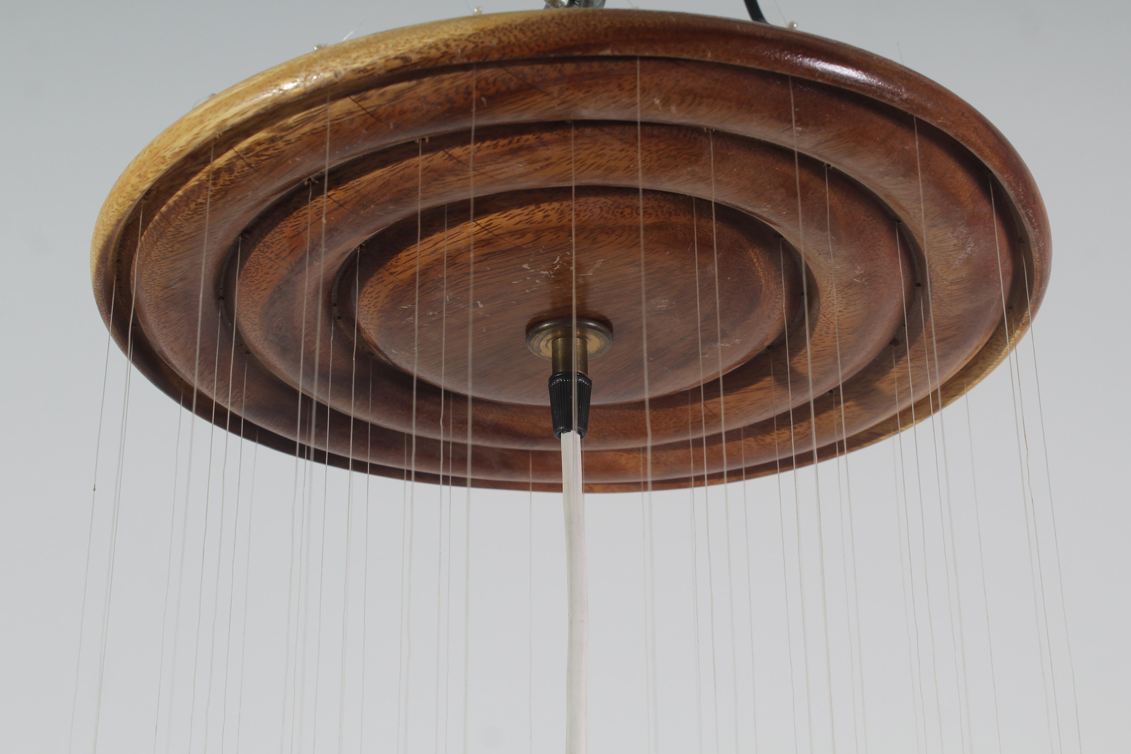 Mid-Century Shell Suspension Lamp by V. Panton for J. Luber AG 1960s For Sale 2